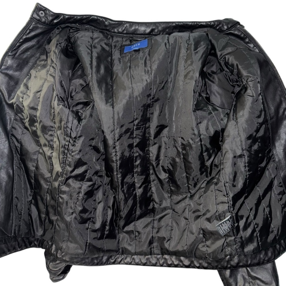 Apt. 9 Faux Leather Jacket with Removable Hoodie Women’s Small Black - Picture 6 of 8